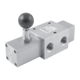 SS1232C1115# - Pneumatic valve with self-locking manual reset inverted