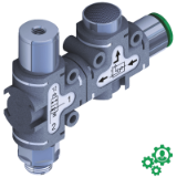 551.2G - 90° blocking valve + quick exhaust valve