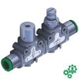 551.1F - In line blocking valve + flow control valve